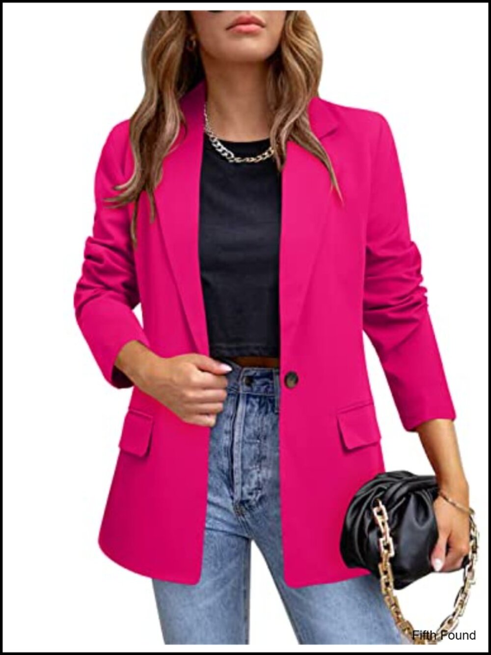 Womens Lightweight Open Front Blazer Long Sleeve Notch Lapel Work Office